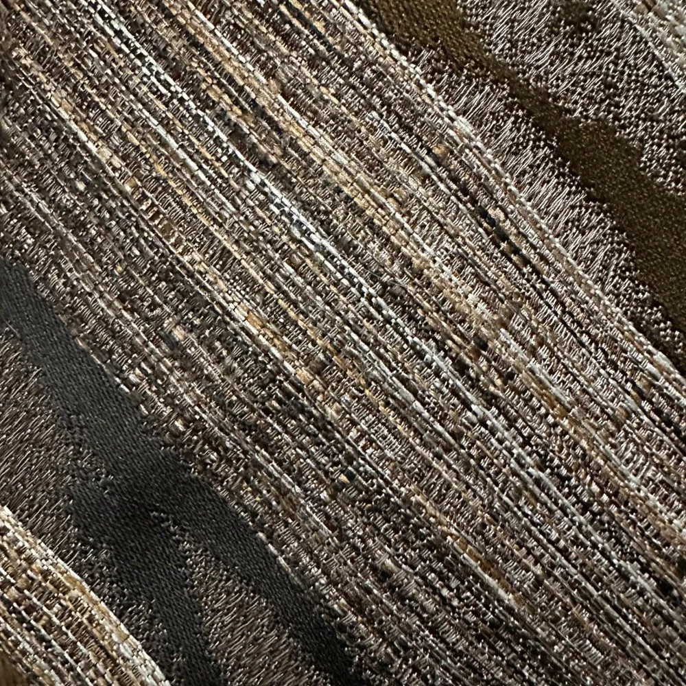 Vintage Pauline Trigere Men‎ Tweed Striped Polyester Necktie Made in Switzerland